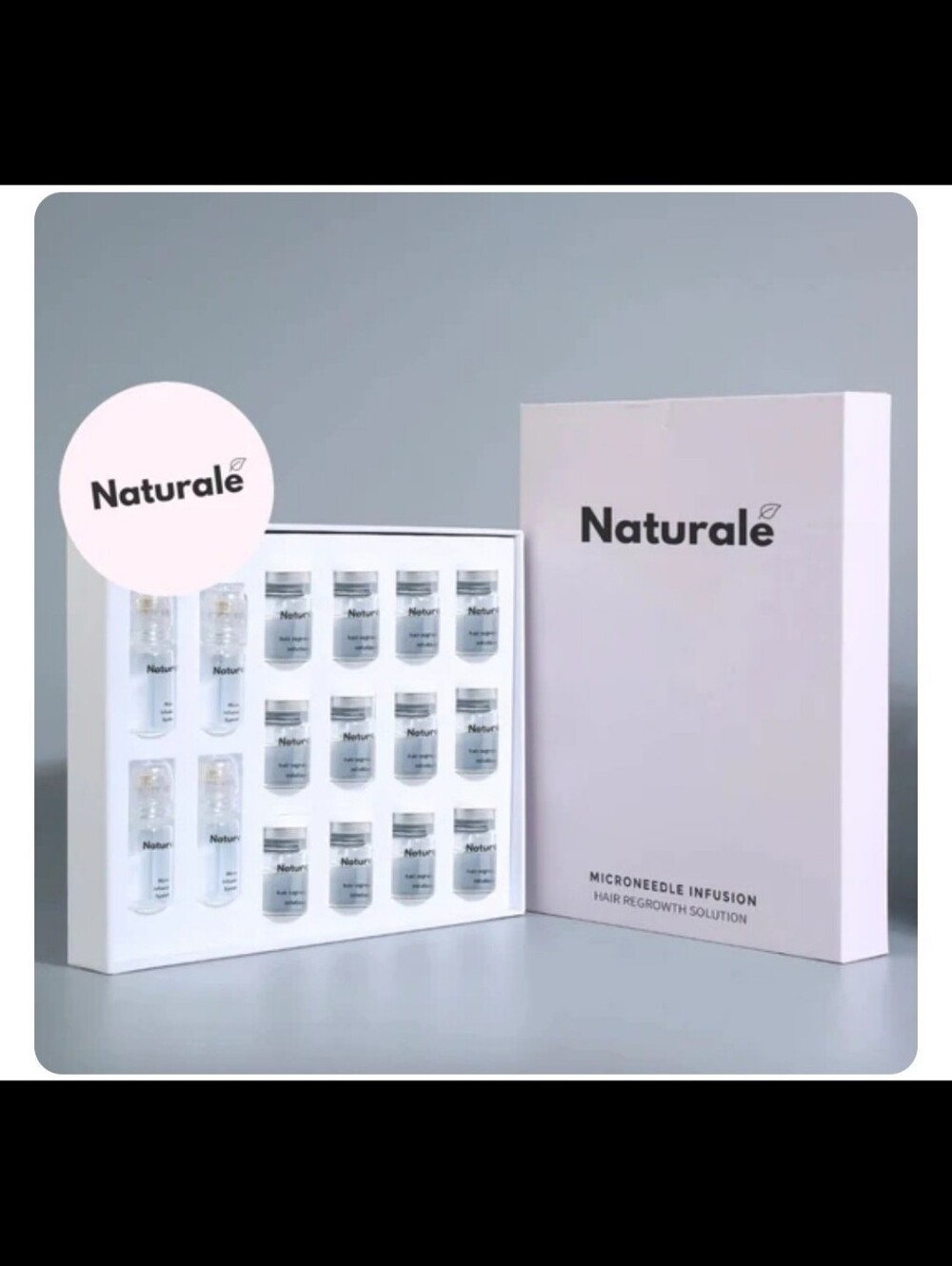 Naturale SEALED! Microneedle Infusion Hair Regrowth Solution 4pc Combo Set. R2S!